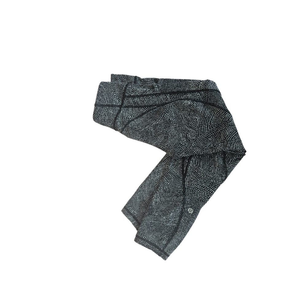 Lululemon athletica Final LapCrop 23" Black and White Patterned Women's Leggings - Picture 7 of 11